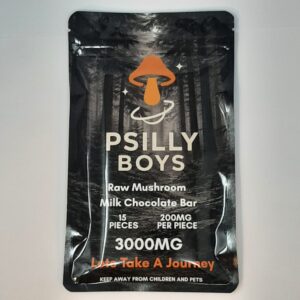 Psilly Boys Raw Mushroom Bar 3000MG - Milk Chocolate